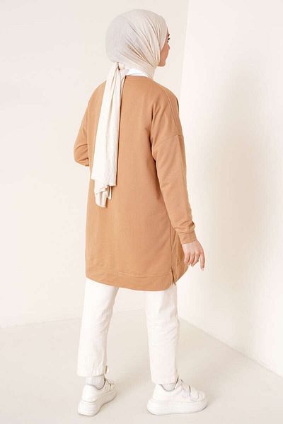 Egelite Seasonal Women's Tunic - Loose Crew Neck, Embroidered, Long Sports Model