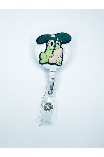 odaburada Green Frog Figured Yoyo Collar Card Holder