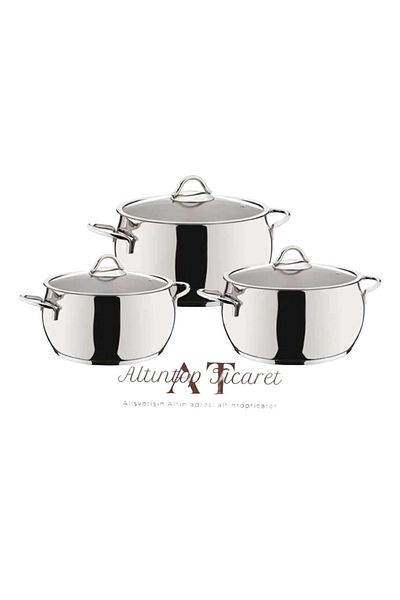 Remetta Serena Silver 6 Piece Steel Pot Set altptic
