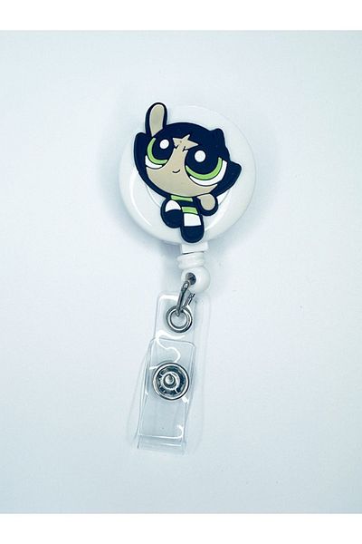 odaburada Power Puff Girls Figured Yoyo Collar Card Holder
