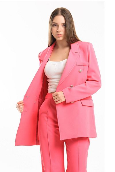 Sense Φούξια Hürrem Fabric Oversize Blazer - Φόδρα, Ckt34236