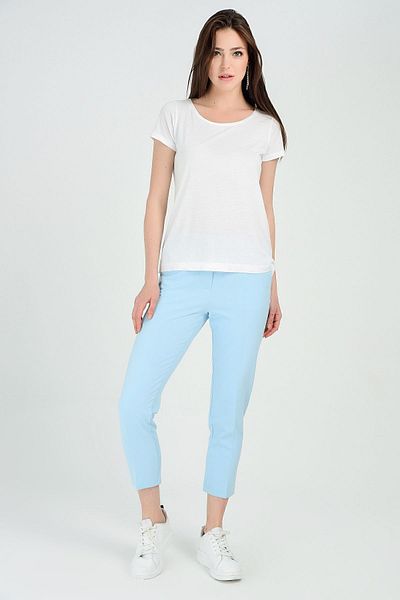 Sense Plus Size Trousers| Pnt17950 Blue
