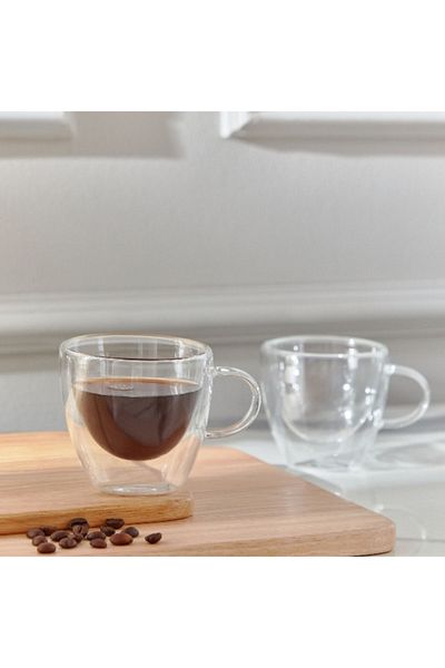 Home Box Sip Savor 2-Piece Double Wall Mug Set -150 ml