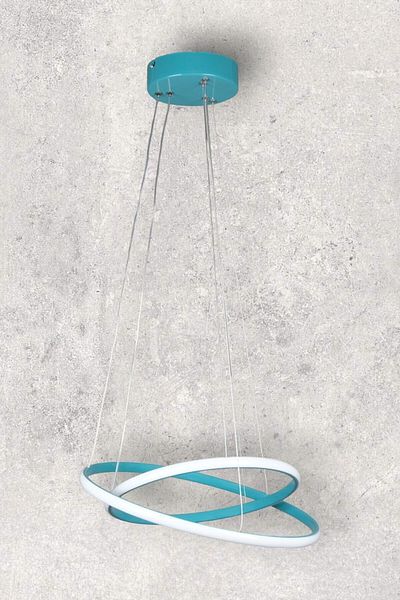 Fer Avize Modern Turquoise Colored Axes Chandelier - Set of 2 for Bedroom, Living Room, Children's Room and Kitchen
