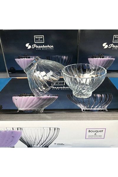 Paşabahçe Bouguet Glass 6 Pieces Bowl