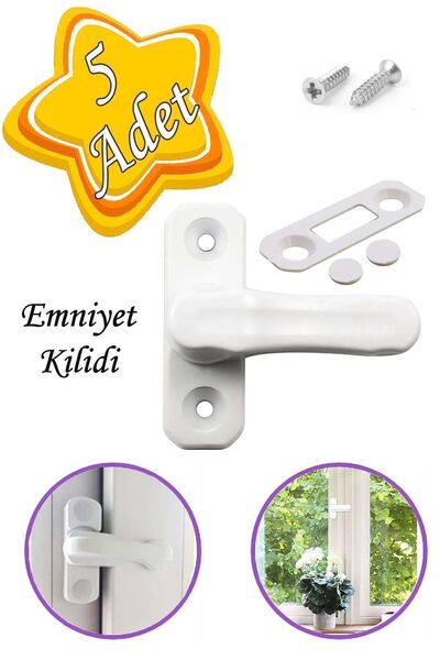 GLASWEN 5 kom sigurnosne brave za bebe i decu, PVC brava za vrata i prozore, ...