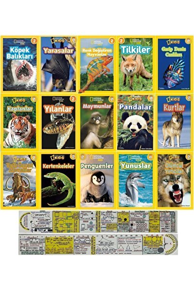 Beta Kids National Geographic Kids 15 Kitap Set Seviye 2 + Matematik Öğreten ...