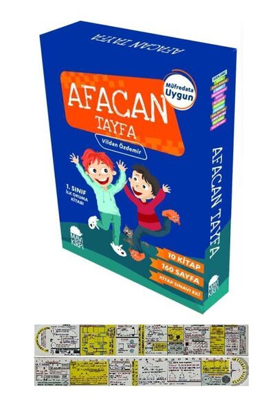Mavi Kirpi Afacan Tayfa 1. Sınıf İlkokuma Kitapları 10'lu Set + Matematik Öğr...