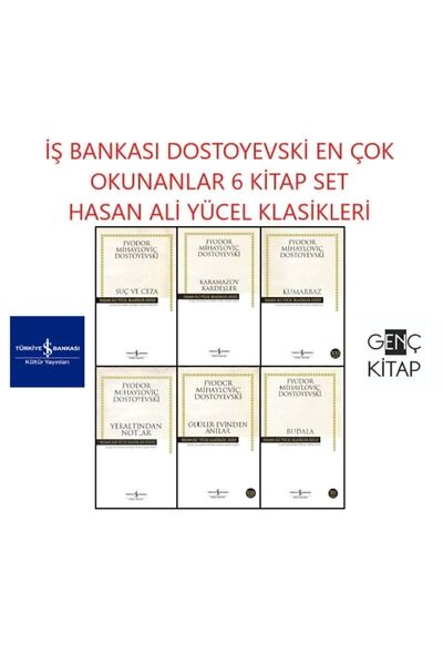 TÜRKİYE İŞ BANKASI KÜLTÜR YAYINLARI Iş Bankası Dostoyevski 6 Kitap Set Hasan ...