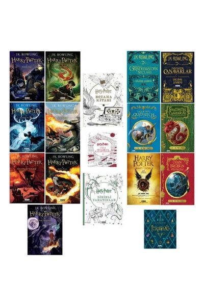 Yapı Kredi Yayınları Harry Potter Rowling Tüm Kitaplar 17'li Set - Felsefe Taşı - Sırlar Odası - Fantastik Canavarlar
