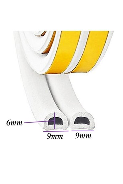 GLASWEN 10x2=20 Meters Door Window Tape White Wick Adhesive Cold Insulation Tape