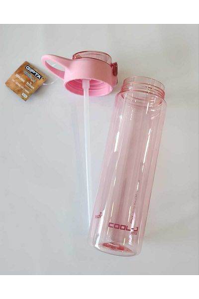 Gıpta Cool-J Restaurant Pink 900ml Tritan Flask with Straw