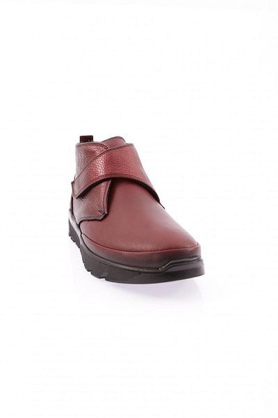 DGN Γυναικείες μπότες Velcro με λεπτομέρειες Claret Red Crocodile Γνήσιο δέρμα 21677103