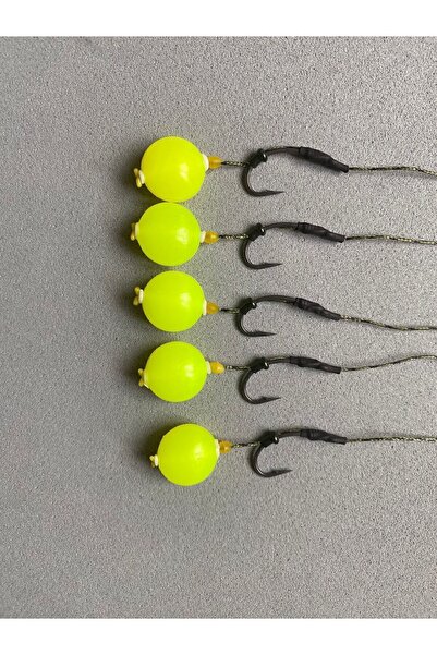 SAZAN RİG Küspe Aparatlı Fosfor Yeşili Yassı Boncuk Sazan Rig Takımii