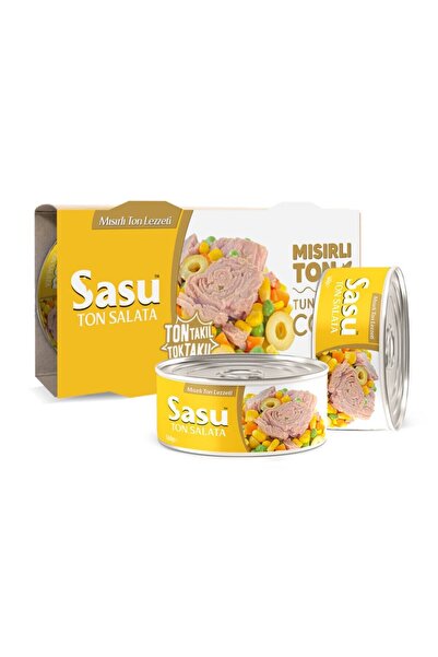 SASU SOSLUTON Sasu Mısırlı Ton Salata 2x160g Iri Parça