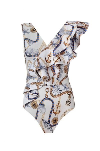 Nur Karaata Lilac Tropezienne Swimsuit