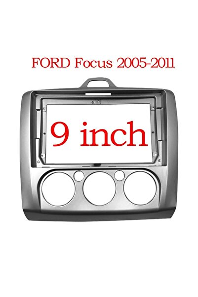 For-X FORD FOCUS 2-2005-2011 ARASI 9'' ANALOG KLİMALI-MULTİMEDYA ÇERÇEVESİ-Dİ...