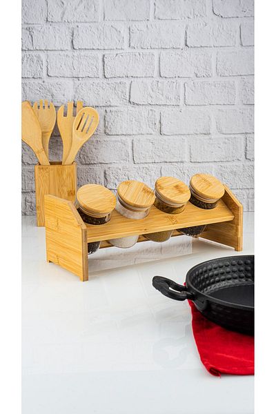 Bambum Tier 5 - Piece Single Layer Spice Rack Small Stand