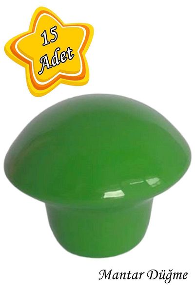 GLASWEN 15 قطعة زر الفطر الأخضر مقبض الطفل أثاث الطفل لخزانة ملابس بأدراج مقبض الباب مقبض معدني الملحقات