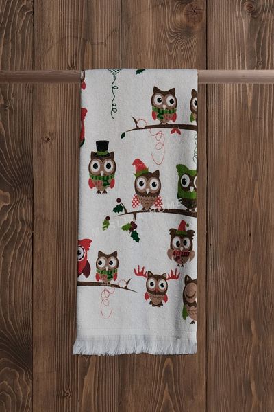 Meslina 3-Piece 40X60 Printed Kitchen Towels - Drying Cloth and Hand and Face Towels