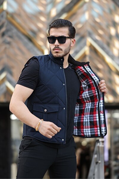 Boymen Чоловічий сезонний жилет - з капітоне і кнопками