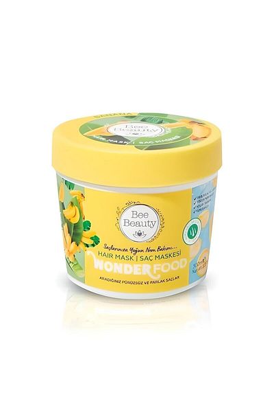 Bee Beauty Wonder Food Banana Crush Anti-Frizz Hair Mask 300 ml