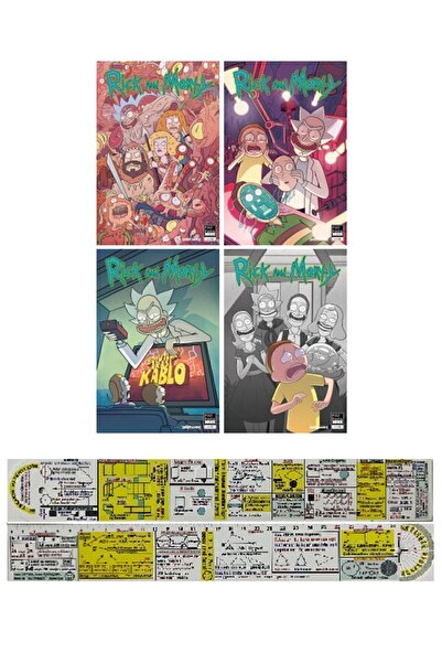 Marmara Çizgi Yayınları Rick and Morty 45-46-47-48. Ciltler Çizgi Roman Seti ...