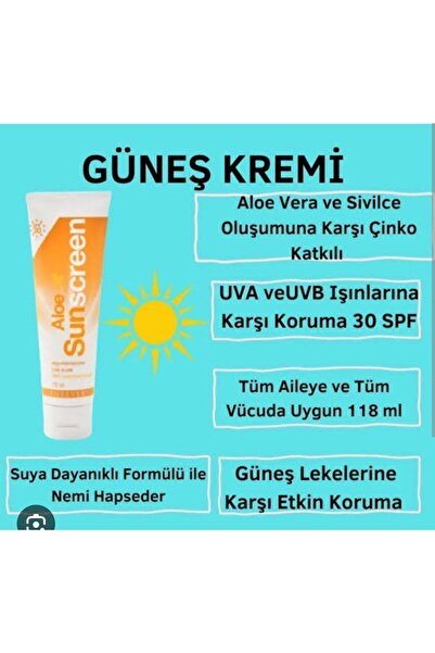 Forever Aloe Sunscreen-UVA ve UVB Işınlarına Karşı SPF 30 Destek Sağlar.-Güne...