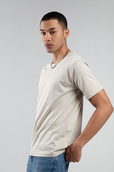Manche Men's Basic Stone T-Shirt - Mes216959-01