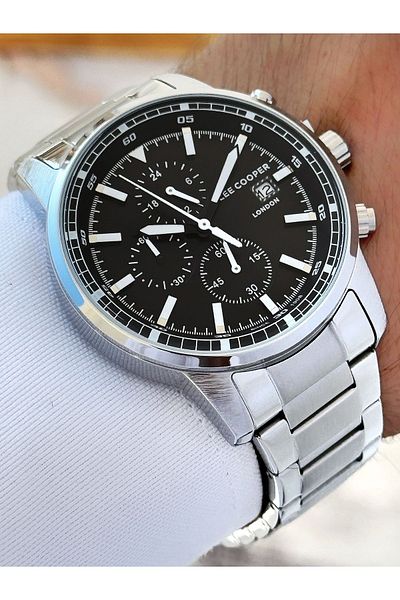 Lee Cooper 5 Atm Waterproof Steel Cord Men's Wrist Watch - Functions Active