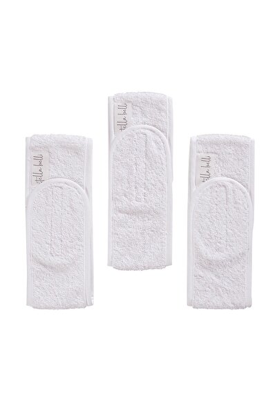 Stella Belli 3 білих стрічки для волосся - жіночі та чоловічі стрічки для йоги, спа, спорту, макіяжу, з липучкою