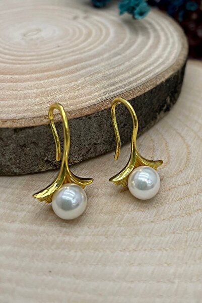 SUNSHINE 925 Ayar Gümüş Incili Istiridye Küpe