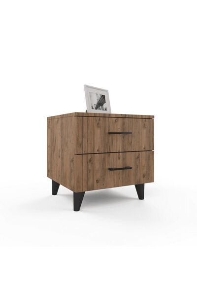 Genel Markalar Paris Komodin - Atlantik Çam - Çam Rengi - Çizgili