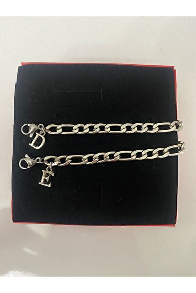 ARTSAN Kararmaz Çelik 1 Li Harfli Bileklik Sevgili/çift/arkadas Bilekliği Unisex Harf Detay Bileklik
