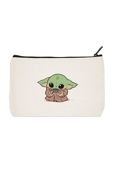 daystore Clutch Baby Yoda υφασμάτινη τσάντα μακιγιάζ με στάμπα