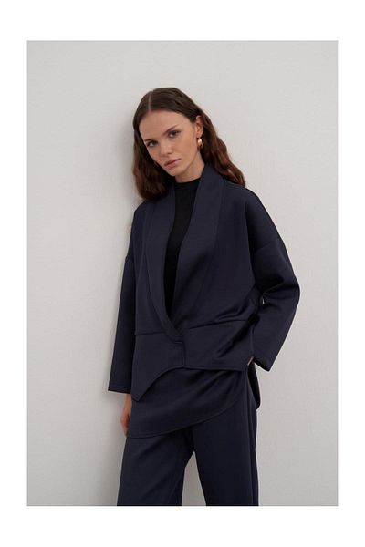 FUSHYA Scuba Fabric Collar Detailed Double Set