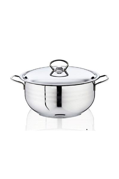 Bestinox 22x12 Cm Steel Lid Steel Deep Pot 3.9 Lt