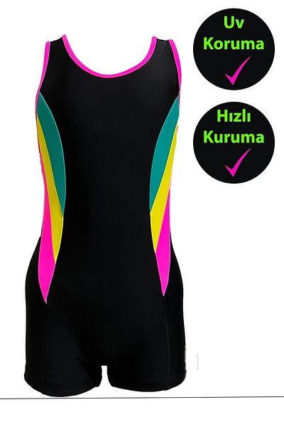 CUPSEA Costum de baie pentru fete cu pantaloni scurți 40 Factor Sun UV Protection