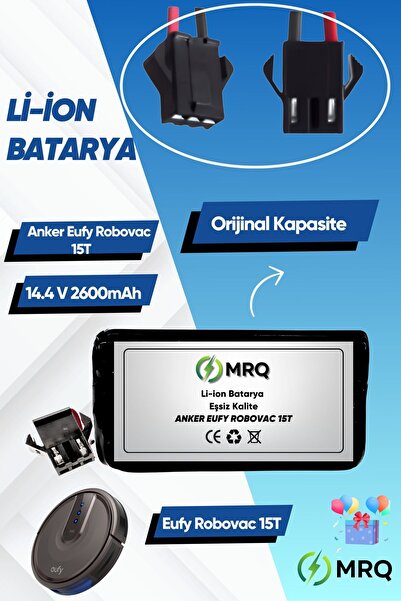 MRQ Eufy Robovac 15T Robot Süpürge Bataryası (Orijinal Kapasite) 2600Mah Batarya