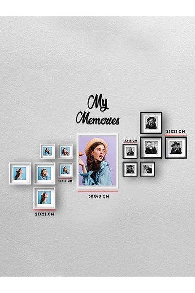 Nobbystar Black 14x14cm Pola Square Photo Frame with Adhesive Disconnect Mat - Pack of 3
