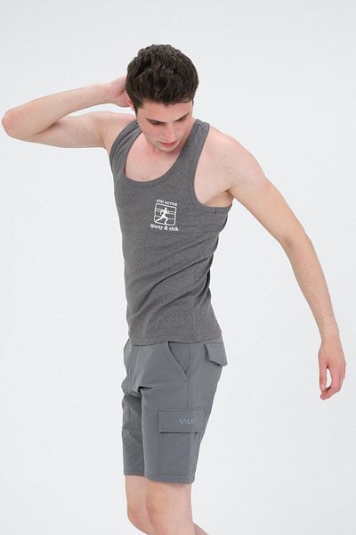 Rich Men's Swimmer Cut Sports Tank Running Athlete Tank Top