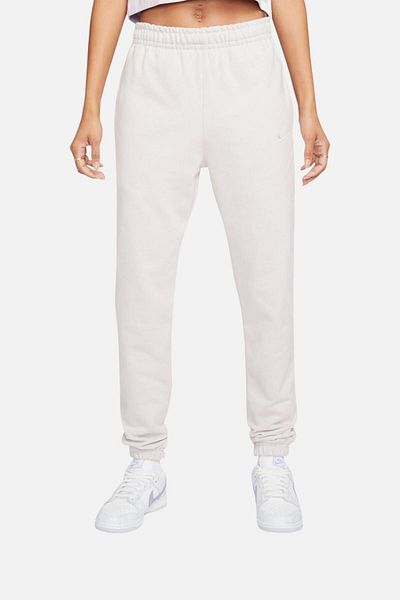 Nike Loose Fit Παντελόνι Μαλακό και Μακρύ Κομμάτι Καστόρι Off White Eşofman Pantελόνι Dv