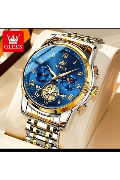 OLEVS (KAMPANYALI ILAN) Orijinal Paslanmaz Çelik Erkek Lüx 1. Sınıf Kol Saati