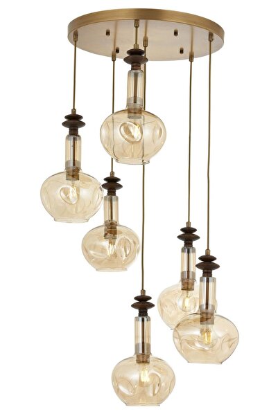 Avonni Eskitme Kaplama Modern Avize E27 Metal Cam 50cm