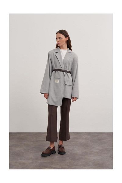 FUSHYA Blazer Jacket - Belt Detailed