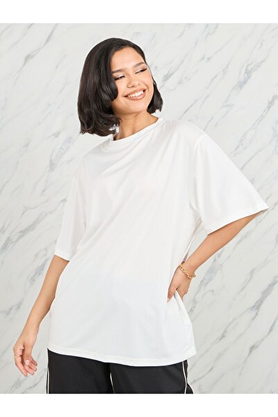 Take Two By Styli Oversized Solid Longline T-Shirt