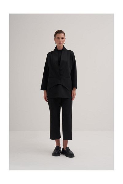 FUSHYA Scuba Fabric Collar Detailed Double Set