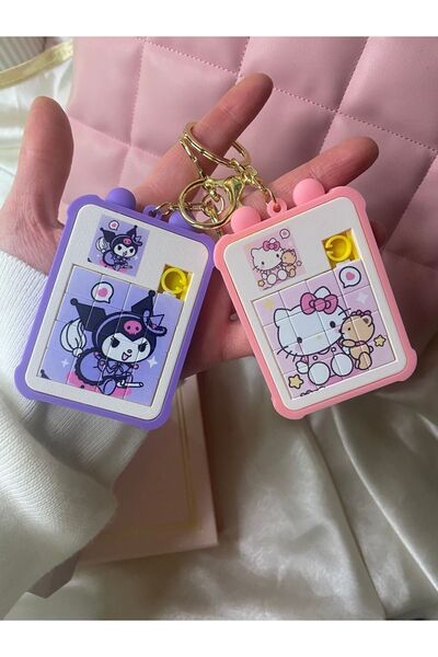 SANRIO Sanrıo karakterli yapbozlu anahtarlık yapboz oyun anahtarlık çanta süs...