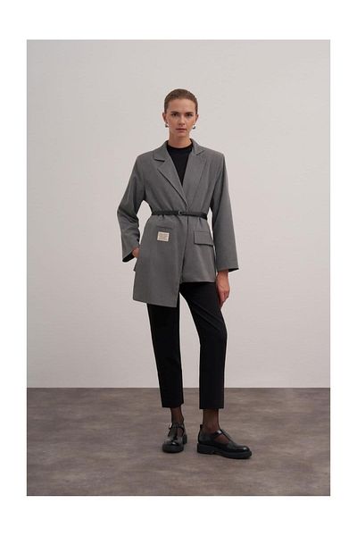 FUSHYA Blazer Jacket - Belt Detailed
