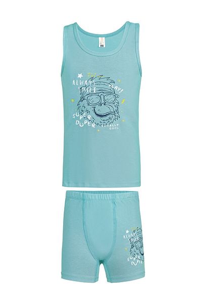 ÖZKAN underwear Özkan 32041 Σετ εσώρουχα για αγόρι από βαμβακερό πράσινο χοντρό λουράκι